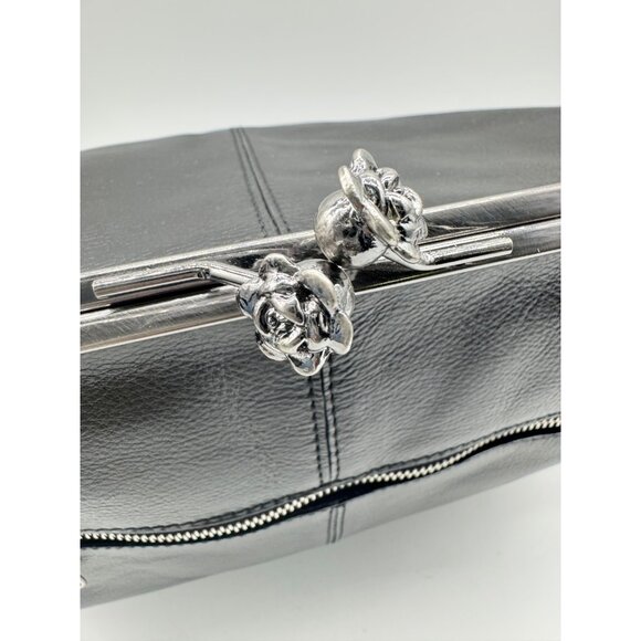 PATRICIA NASH Serafina leather large clutch crossbody + Dust bag - Black - Picture 6 of 16